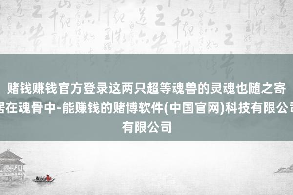 赌钱赚钱官方登录这两只超等魂兽的灵魂也随之寄居在魂骨中-能赚钱的赌博软件(中国官网)科技有限公司