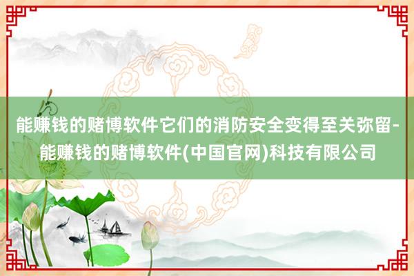 能赚钱的赌博软件它们的消防安全变得至关弥留-能赚钱的赌博软件(中国官网)科技有限公司